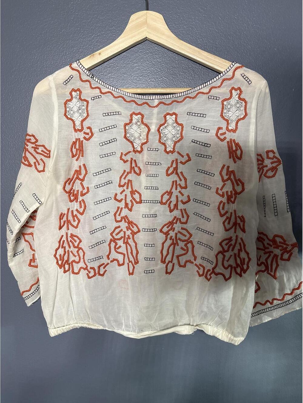 Free people boho whimsical cottage core blouse - Picture 4 of 6